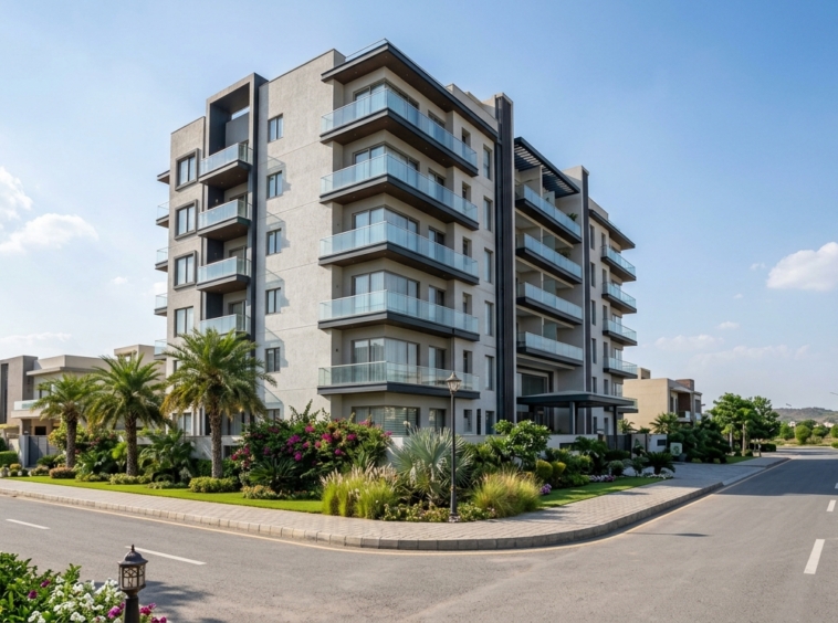 Representative image of an apartment building in Bahria Town. Not a photograph of the property on this page.