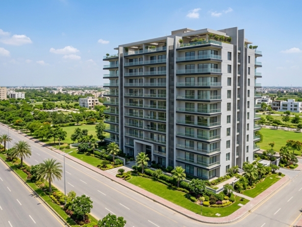Representative image of an apartment building in Bahria Town. Not a photograph of the property on this page.