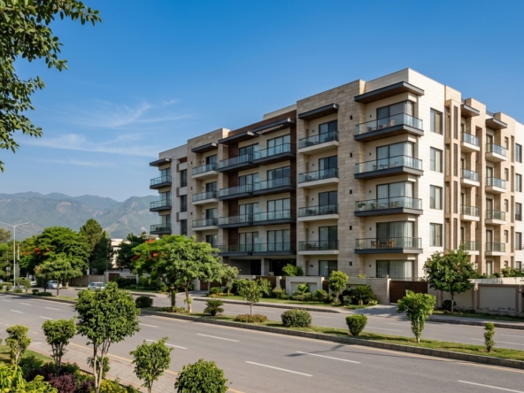 Representative image of an apartment building in Islamabad. Not a photograph of the property on this page.