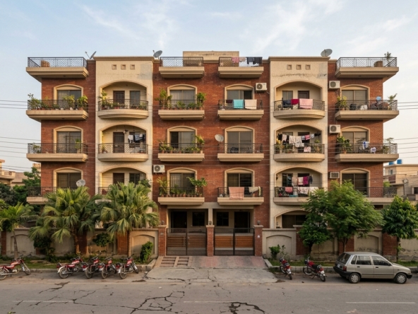 Representative image of an apartment building in Lahore. Not a photograph of the property on this page.