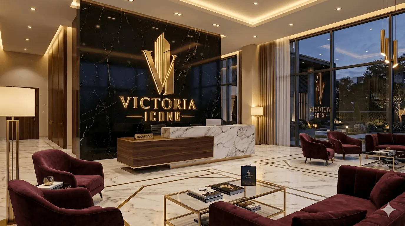 The reception lobby at Victoria Icon Karachi
