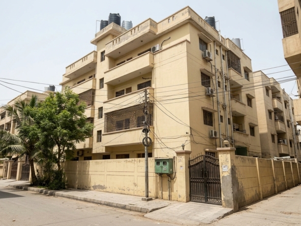 Representative image of an apartment building in Karachi. Not a photograph of the property on this page.