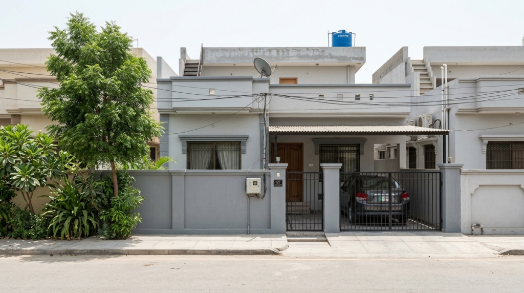 Representative image of a bungalow in Karachi. Not a photograph of the property on this page.