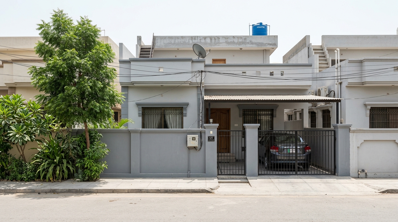 Representative image of a bungalow in Karachi. Not a photograph of the property on this page.