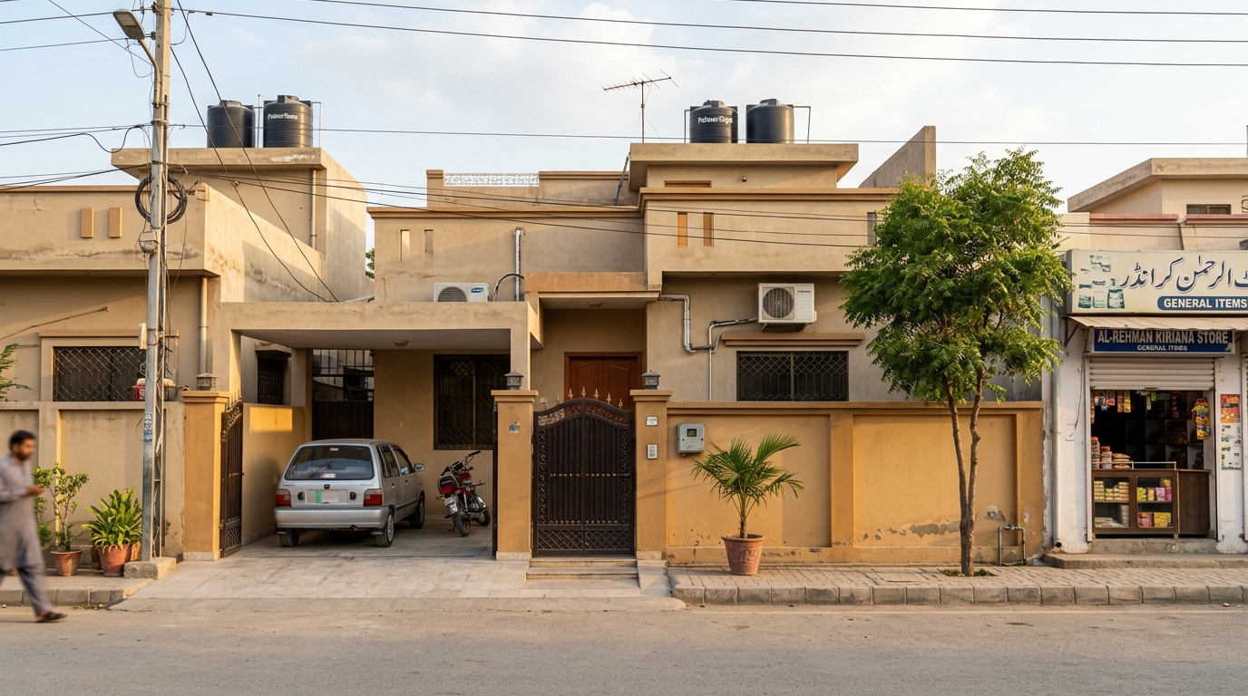 Representative image of a bungalow in Karachi. Not a photograph of the property on this page.