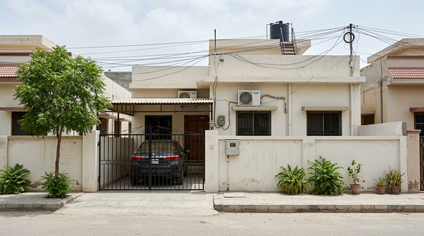 Representative image of a bungalow in Karachi. Not a photograph of the property on this page.