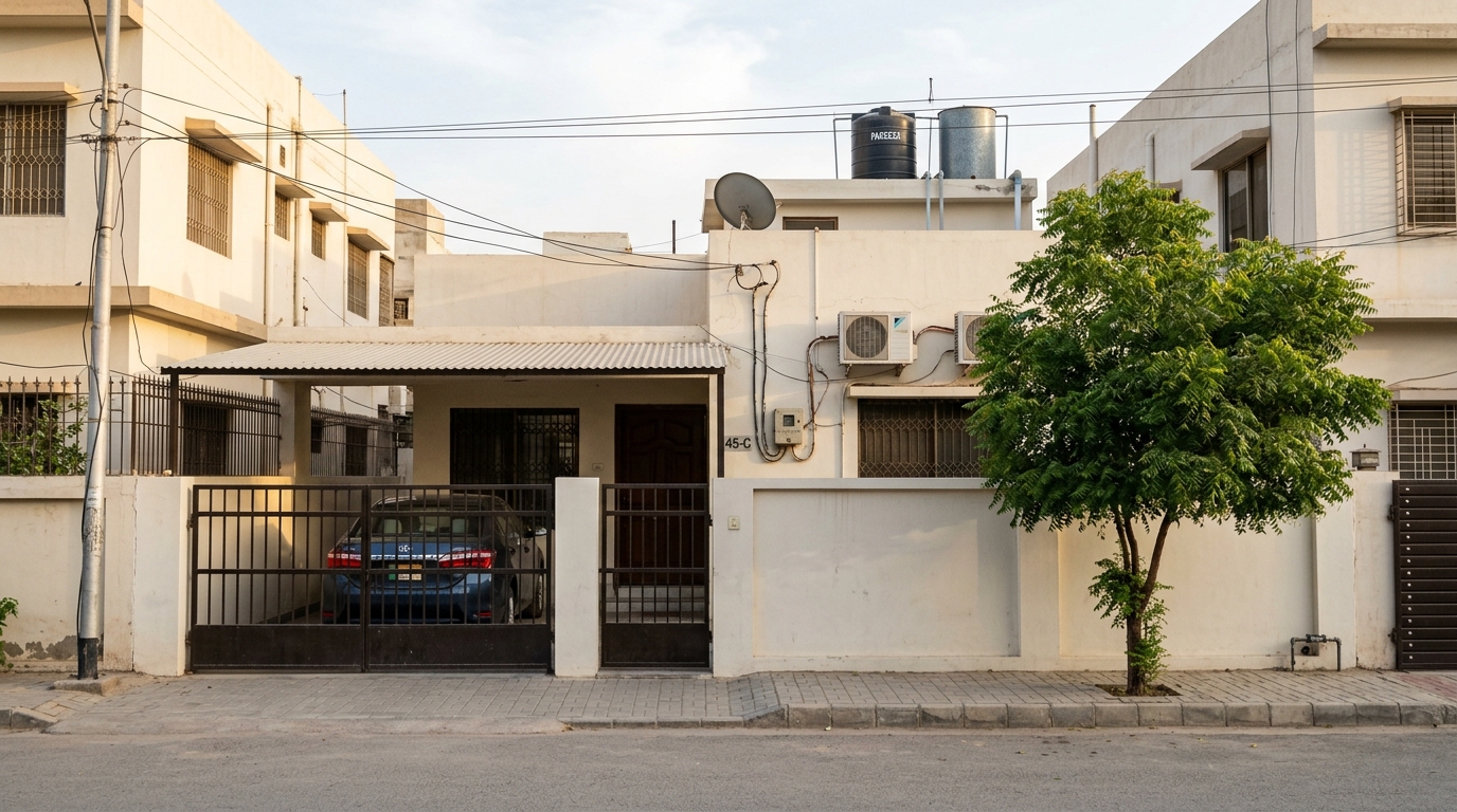 Representative image of a bungalow in Karachi. Not a photograph of the property on this page.