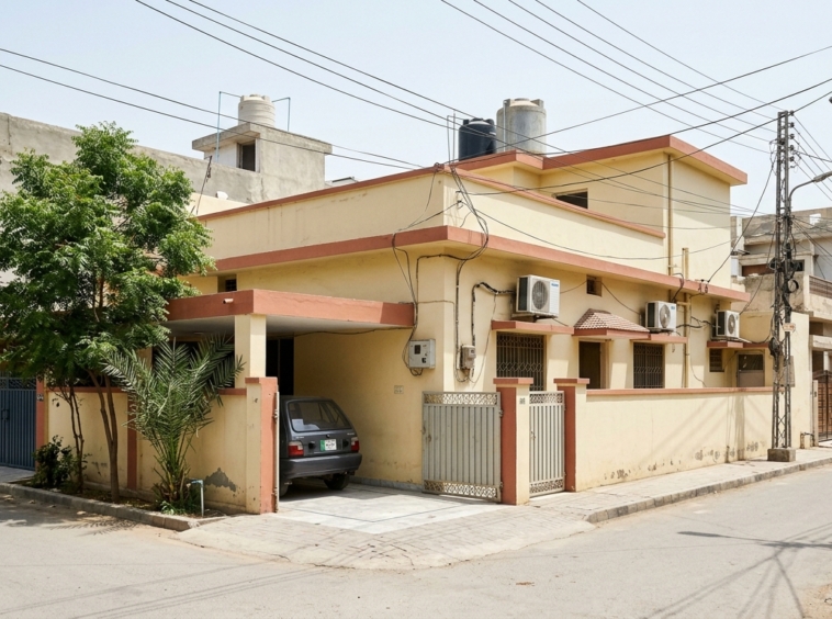 Representative image of a bungalow in Karachi. Not a photograph of the property on this page.