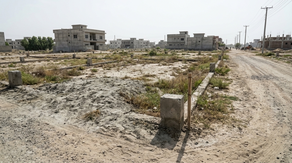Representative image of a residential plot in Sindh. Not a photograph of the property on this page.
