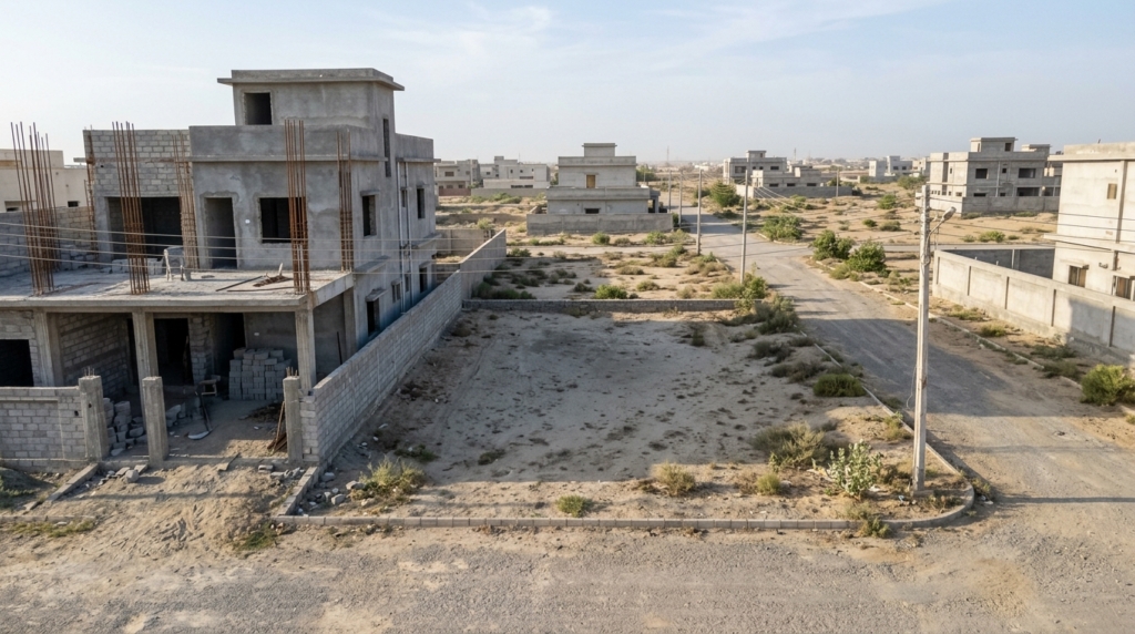 Representative image of a residential plot in Sindh. Not a photograph of the property on this page.