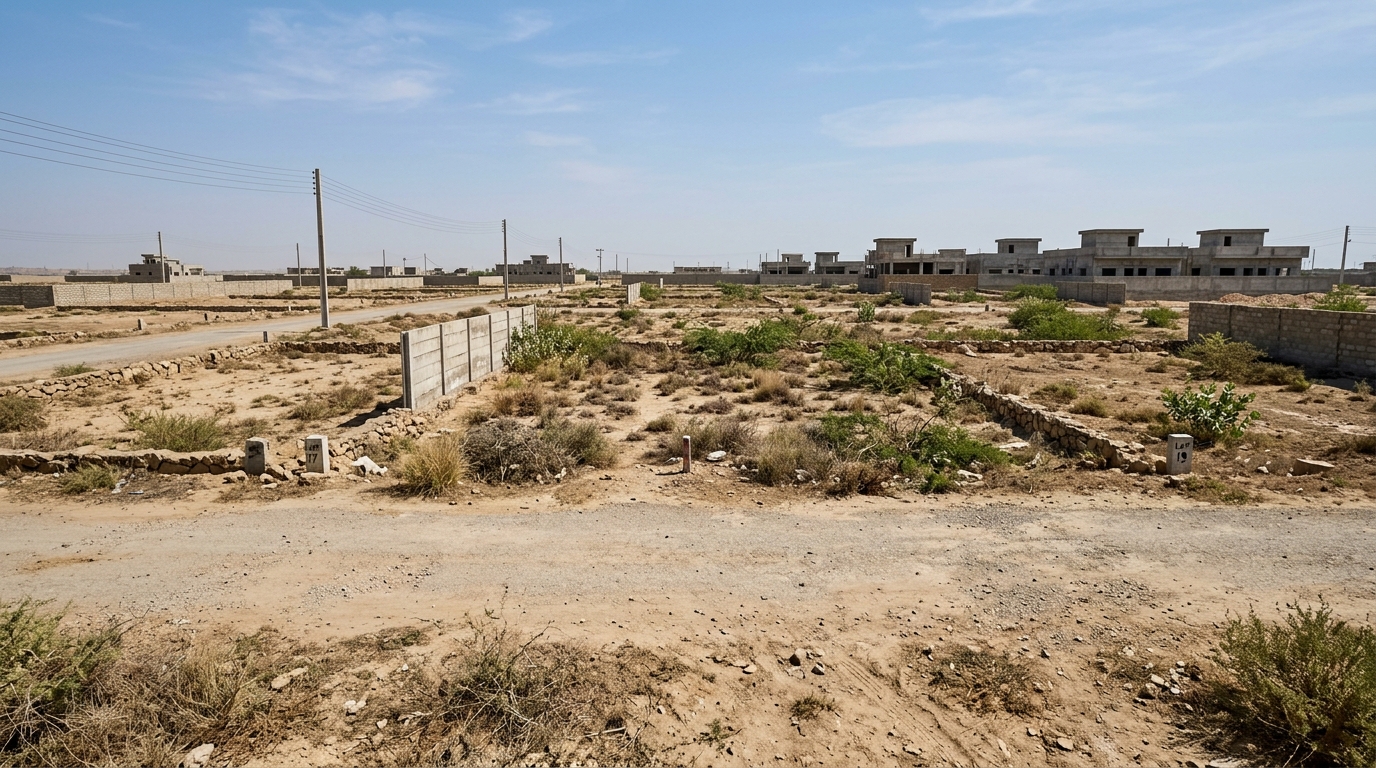 Representative image of a residential plot in Sindh. Not a photograph of the property on this page.