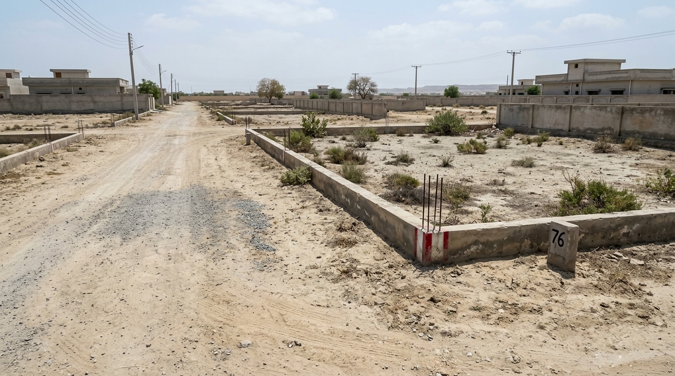 Representative image of a residential plot in Sindh. Not a photograph of the property on this page.