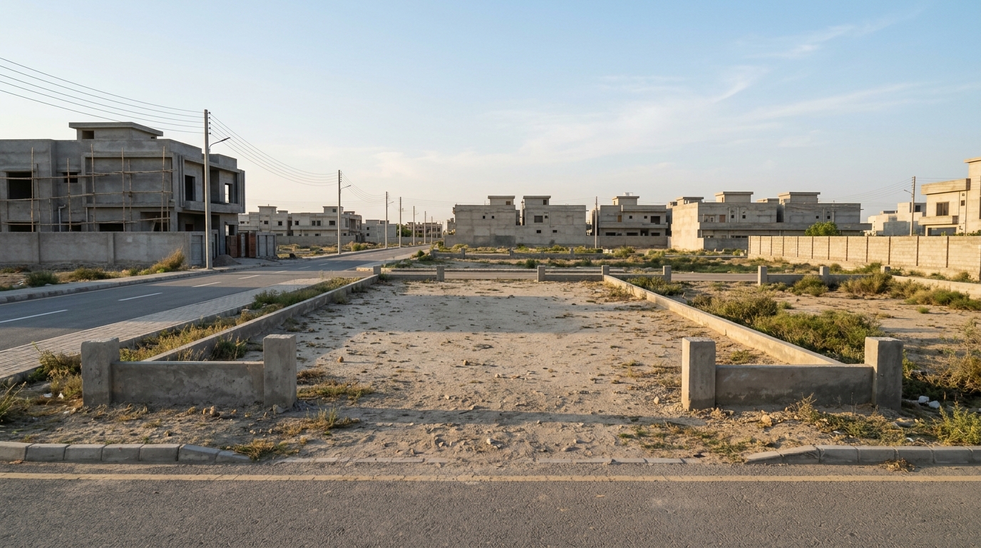 Representative image of a residential plot in Sindh. Not a photograph of the property on this page.